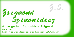 zsigmond szimonidesz business card